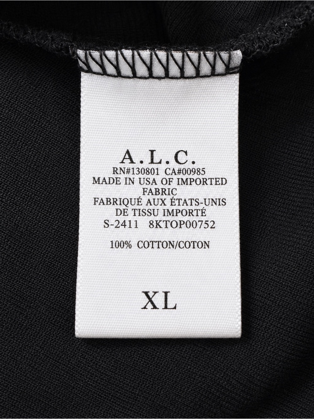 NEW! A.L.C. Black Cotton Sleeveless Tank Top Minimalist Luxury Essential Size XL - Picture 5 of 7